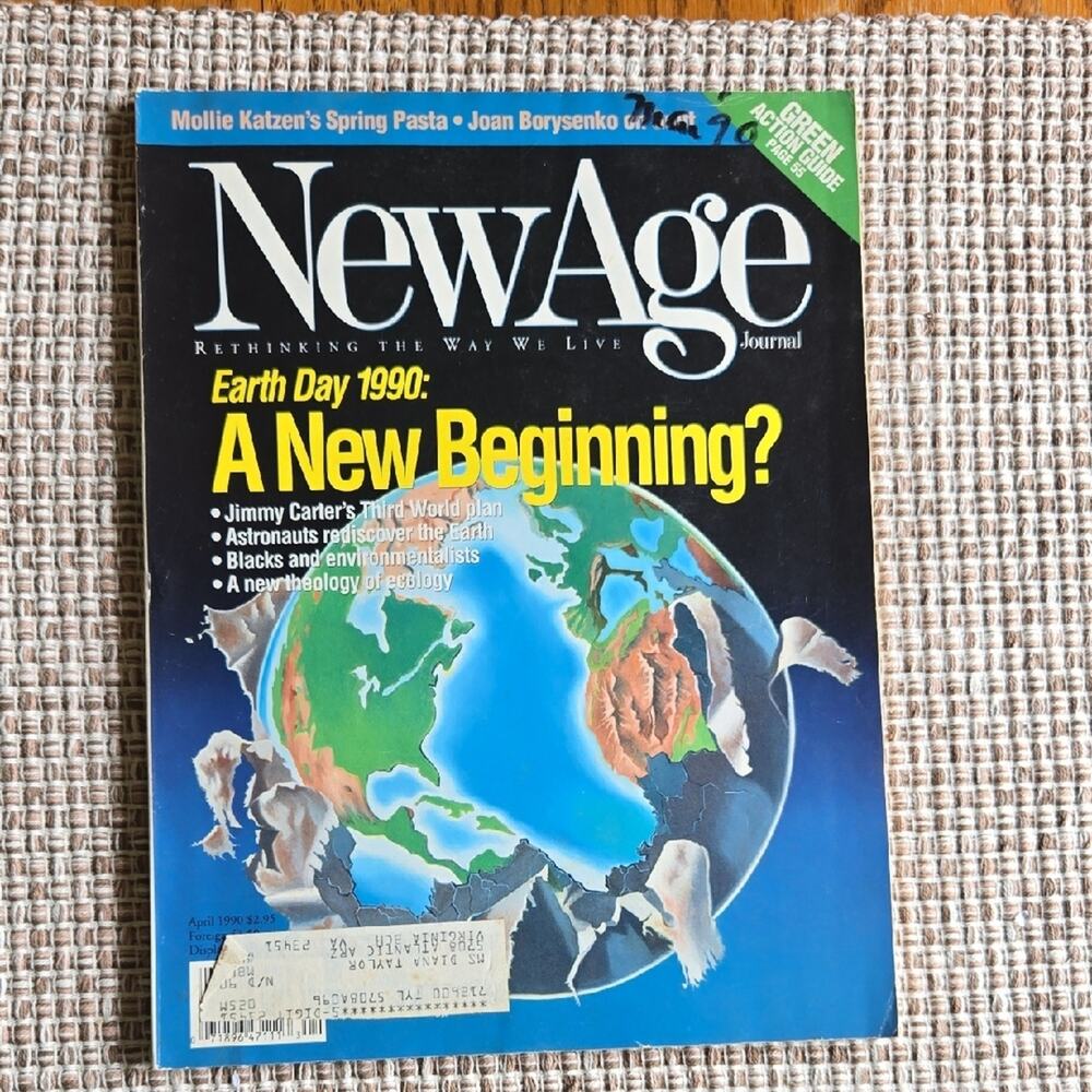 New Age Magazine March/April 1990 Earth Day 20th Anniversary